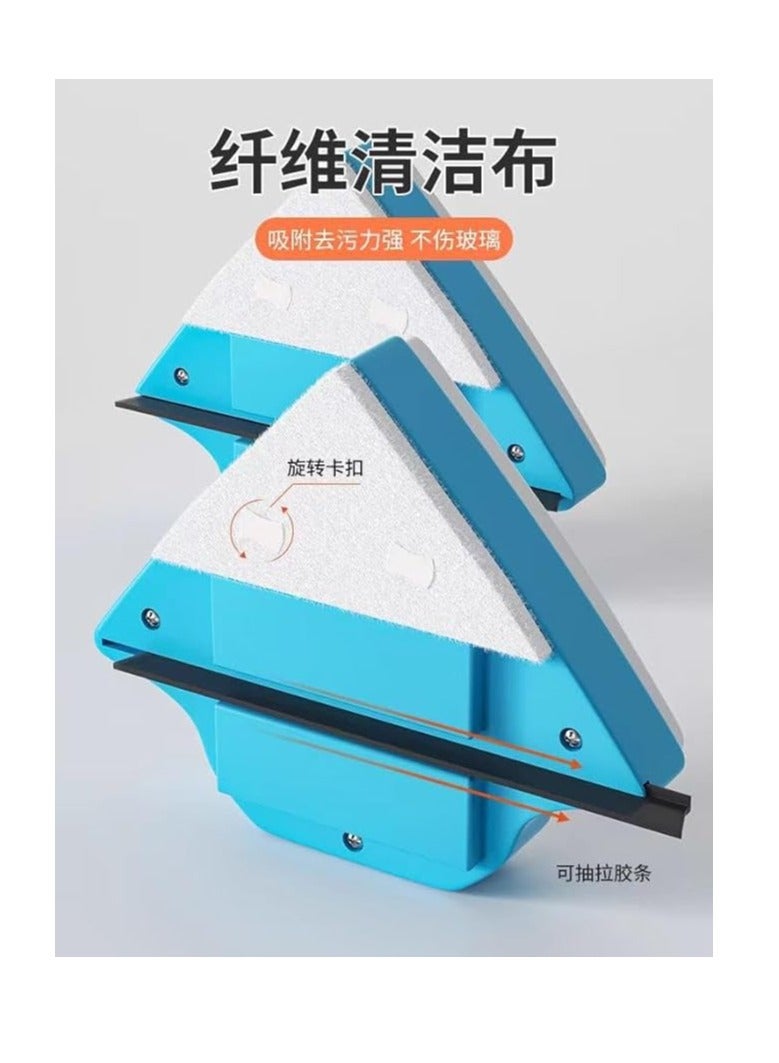 High Quality Double Sided Magnetic Glass Cleaning Tool, Sliding Glass Cleaning Brush for High Double Glazed Windows 3-10mm Thickness - Image 3