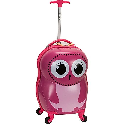 Rockland Jr. Kids' My First Hardside Spinner Luggage, Telescoping Handles, Owl, Carry-On 19-Inch - Image 1