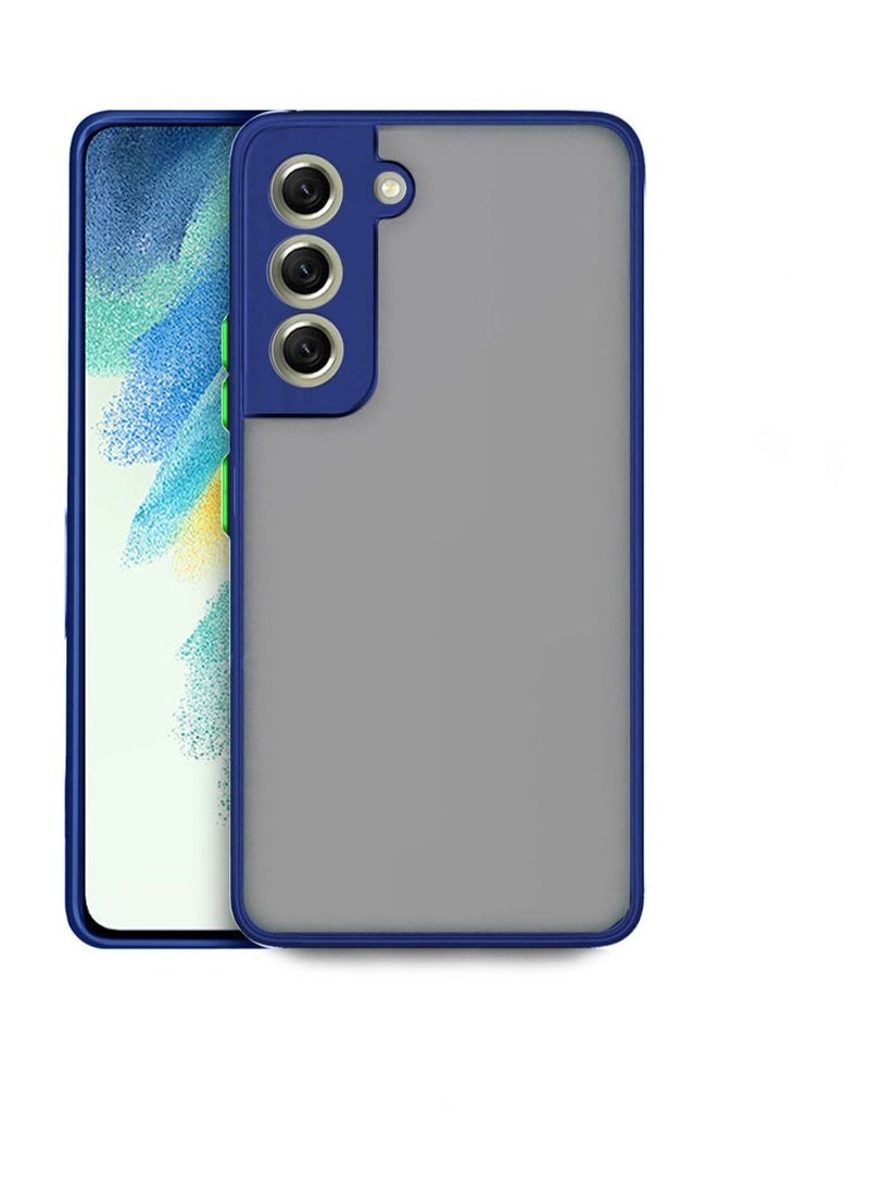 Wtech Silicone Matte Translucent Back Case Cover For Samsung Galaxy S21 FE 5G Blue - Image 3