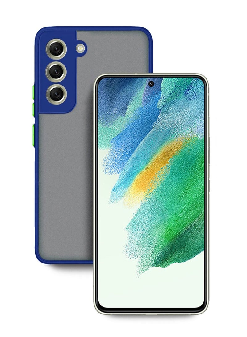 Wtech Silicone Matte Translucent Back Case Cover For Samsung Galaxy S21 FE 5G Blue - Image 1