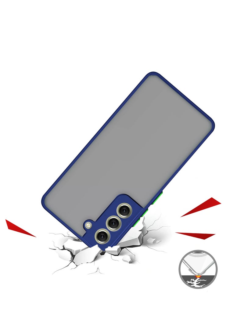 Wtech Silicone Matte Translucent Back Case Cover For Samsung Galaxy S21 FE 5G Blue - Image 4