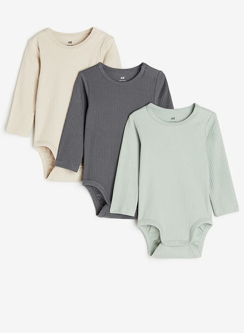 اتش اند ام Kids 3-Pack Ribbed Bodysuits