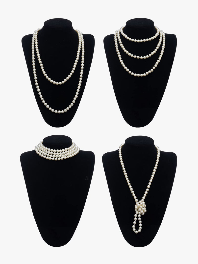 SWEETV 1920s Great Gatsby Accessories Set for Women, Flapper Headband Headpiece Roaring 20s Costume Accessories Set - Image 4