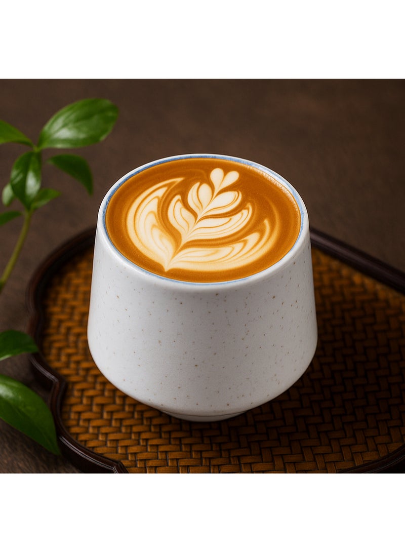 Home Center Glossy White Handmade Ceramic Coffee Cup - Image 1
