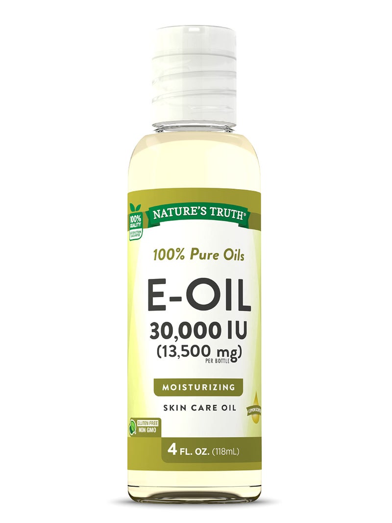 Nature's Truth Vitamin E Oil for Skin 30,000 IU | 100% Pure | 4 oz | Lemon Scented | GC/MS Tested | By Nature's Truth - Image 1