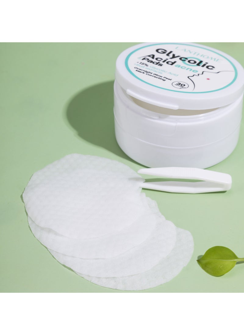 Lanthome Lianbiquan lanthome glycolic acid acne pads 30 tablets glycolic  - Image 2