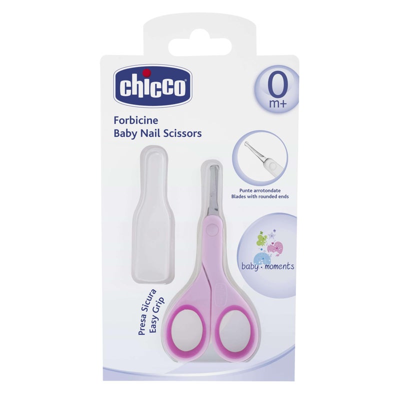 Chicco Baby Nail Scissor with Rounded Blade Ends for Safety, Easy Grip Handle, Grooming Accessory for Newborn Babies 0m+ (Pink) - Image 5