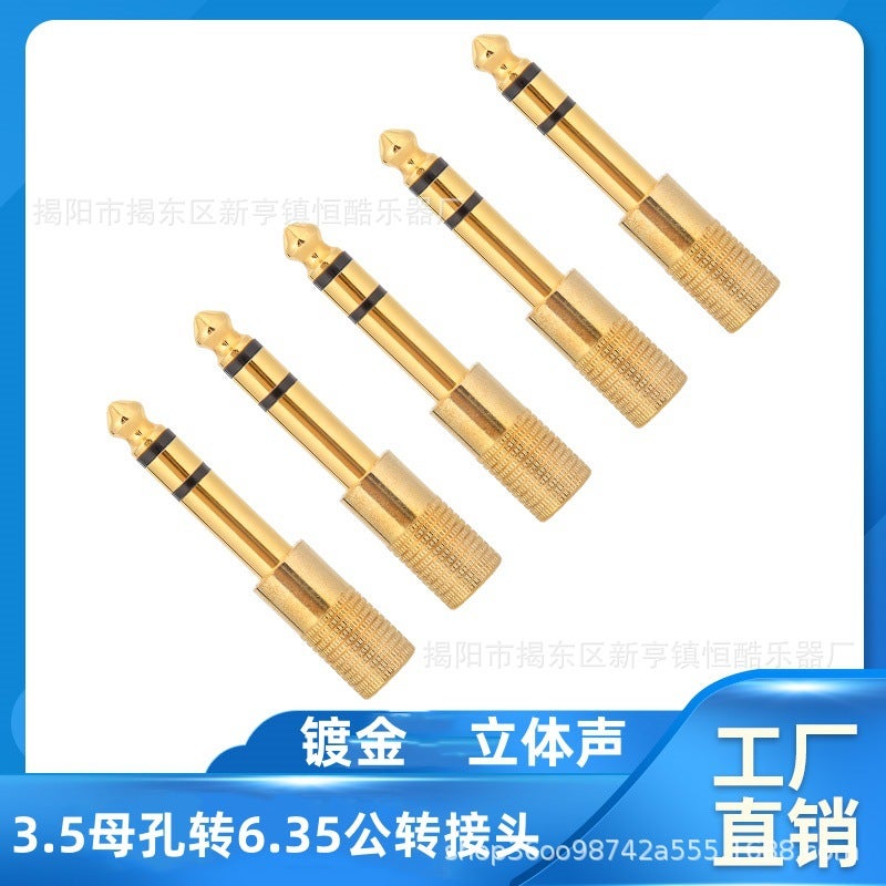 Audio Adapter 3.5 Female Hole To 6.35 Audio Plug Electronic Organ Audio Microphone Amplifier Adapter - Image 2