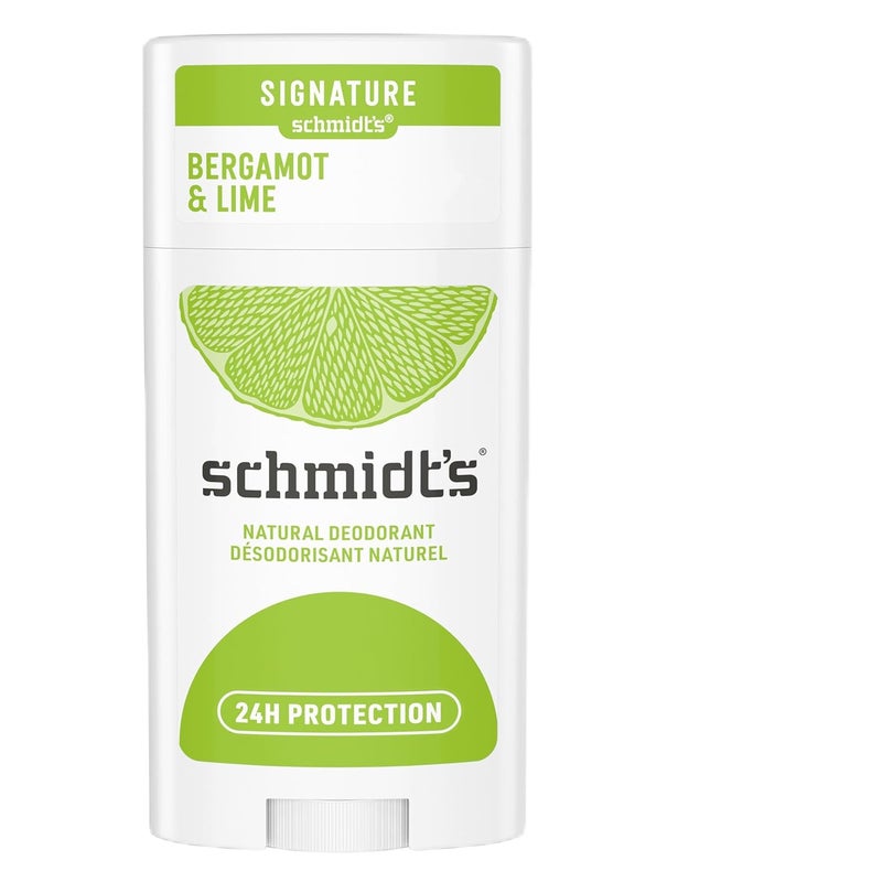 Schmidt's Natural Deodorant Stick Bergamot and Lime Pack of 2 Aluminum Free Vegan