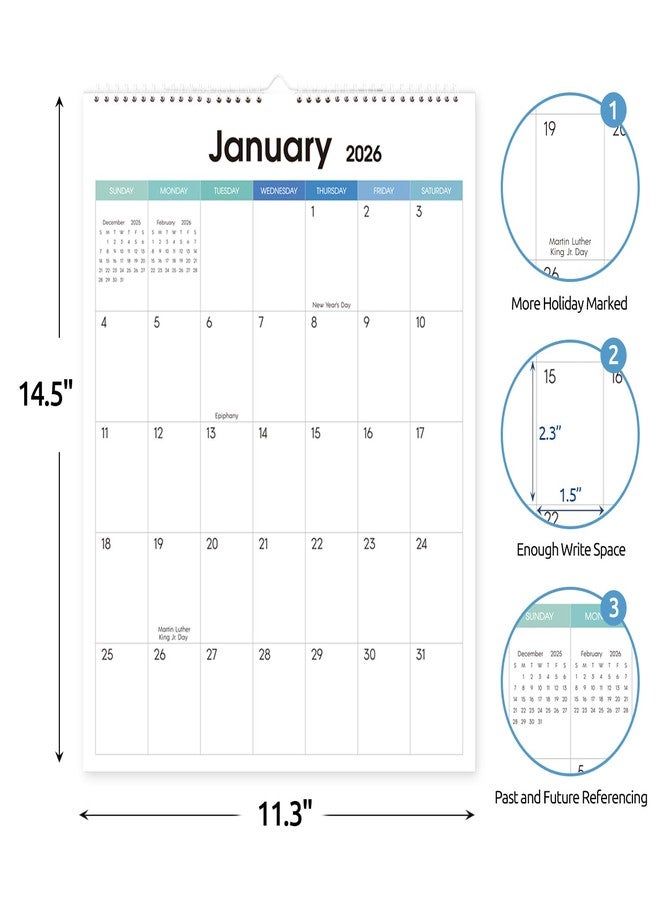 SKYDUE Wall Calendar 2025-2026, 20 Months Calendar from May. 2025 to Dec. 2026, 14.5 x 11.5 Vertical Wall Calendar with 280 Planner Stickers - Image 3