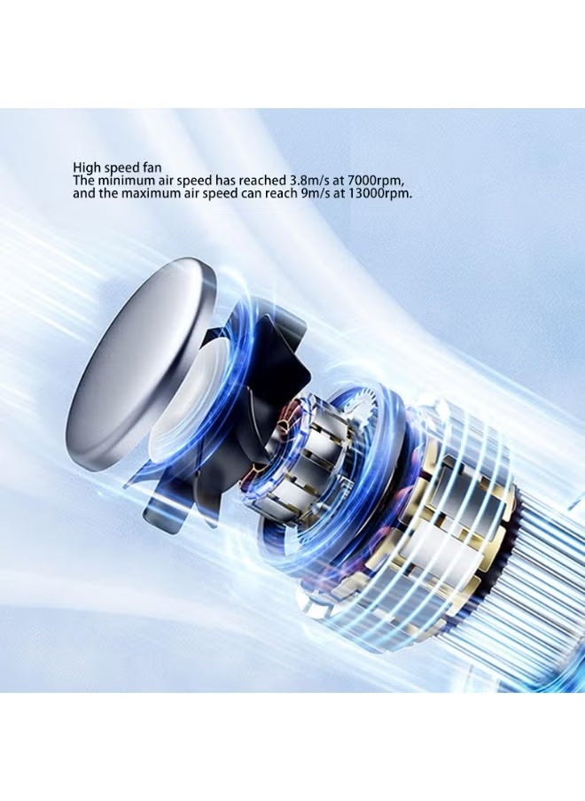 Ice Sense Semiconductor Handheld Fan, Long Life 4000mAh Portable Mini Fan ,100 Speed Infinitely Variable Strong Wind 13000 RPM Efficient and Fast Cooling, Refrigeration Compressor Mini Fan Type-C Fast Charging Home Office/Outdoor/Cooling Magic Tool