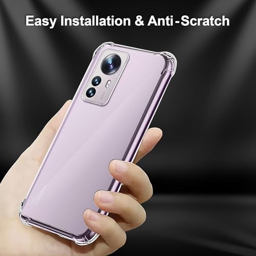 Plus Mobile Cover Soft & Flexible Shockproof Back Case with Cushioned Edges Transparent for Xiaomi 12 Pro 5G - Clear - Image 2