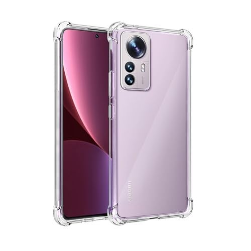 Plus Mobile Cover Soft & Flexible Shockproof Back Case with Cushioned Edges Transparent for Xiaomi 12 Pro 5G - Clear - Image 1