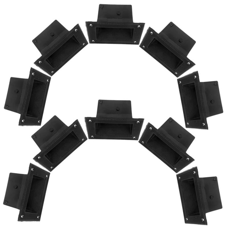 10pcs Black Matte Recessed Speaker Cabinet Pulls Professional Stage Handle Easy Transportation Box - Image 2