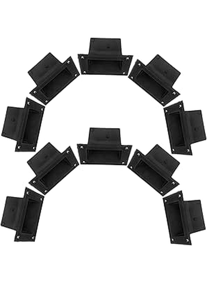 10pcs Black Matte Recessed Speaker Cabinet Pulls Professional Stage Handle Easy Transportation Box - Image 1