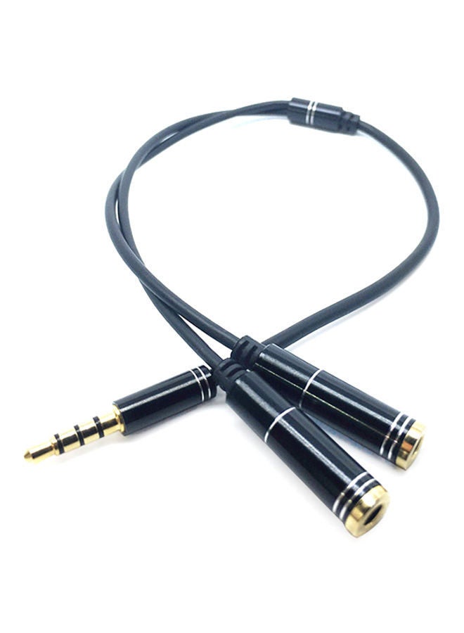 NIBEMINENT 3.5mm Audio Stereo Y Splitter Cable Adapter Black