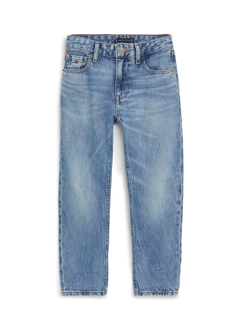 TOMMY HILFIGER Kids Light Wash Straight Fit Jeans