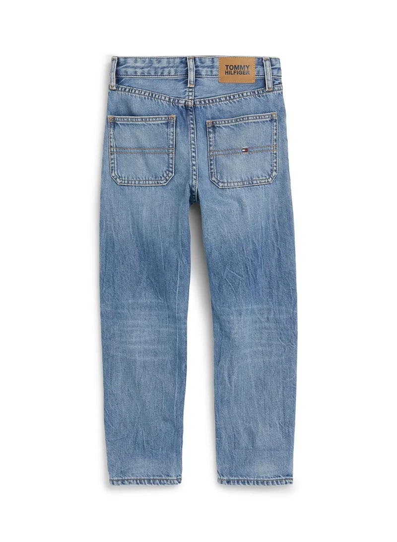 TOMMY HILFIGER Kids Light Wash Straight Fit Jeans