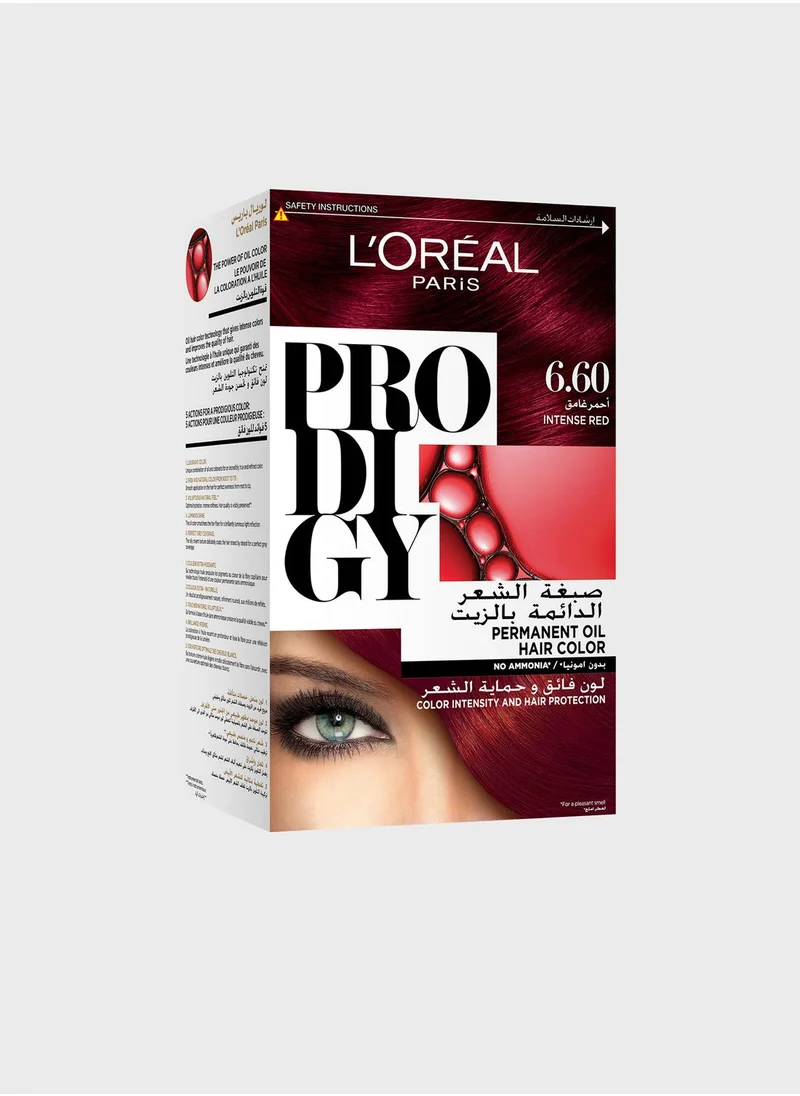 L'OREAL PARIS Prodigy Permanent Oil Hair Color 6.60 Intense Red