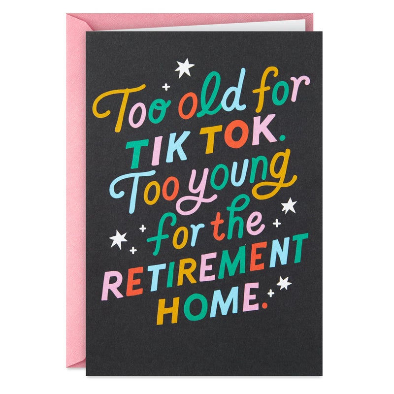 Hallmark Shoebox Funny Birthday Card (Too Old for TikTok) - Image 1