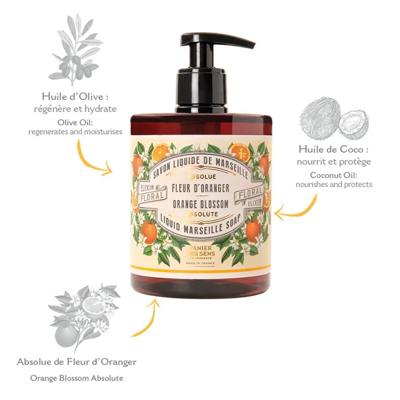 بانيير دي سينز Liquid Marseille soap | Orange Blossom 500ml