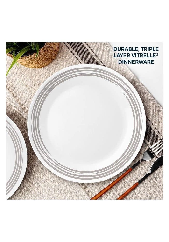 Corelle طقم عشاء كوريل بروسد سيلفر 16 قطعة مقاوم للكسر والتشقق - Image 3