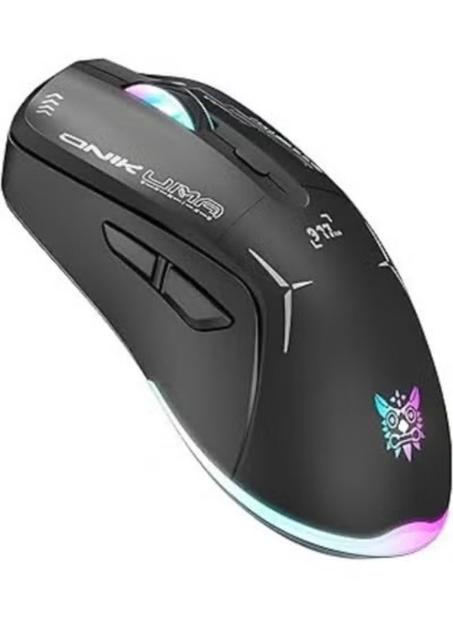 onikuma CW917 RGB Dual Mode Gaming Mouse Wired & 2.4GHz Wireless — Adjustable DPI 800-4800, 6 Programmable Buttons, RGB Lighting, Ergonomic Design, Black - Image 2