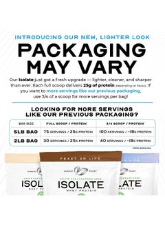 Muscle Feast Grass Fed Whey Protein Isolate, All Natural, Hormone Free, Fast Absorbing, 100% Pure Isolate, 20.5G Protein, 88 Calories (Vanilla, 5Lb)  - Image 2