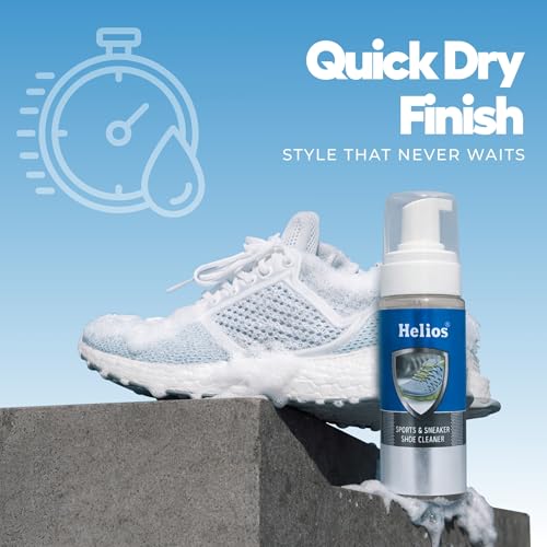 Helios Shoe Cleaning Kit 150 ml Shoe Cleaner & 2 Wooden Shoe Cleaner Brush Soft & Hard | Sports & Sneaker Care Kit 150 ml | Shoe Cleaning Kit | Shoe Cleaner Kit For Sneakers. - Image 5