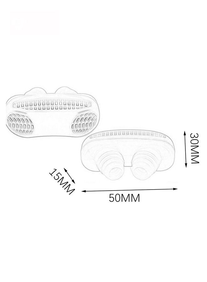 2 في 1 متطور للتهوية والهواء للأنف مضاد للشخير (أبيض) - Image 2
