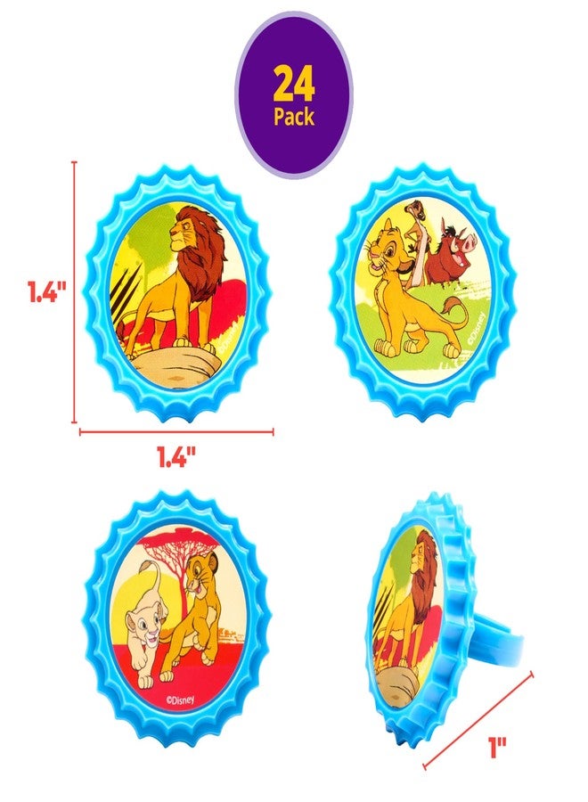 DecoPac Lion King Cupcake Rings, 24 Disney's The Lion King Cupcake Decorations Featuring Simba, Timon, Pumbaa, & Nala, For Birthday Parties & Celebrations, Food Safe Cake Toppers - 24 Pack - Image 4