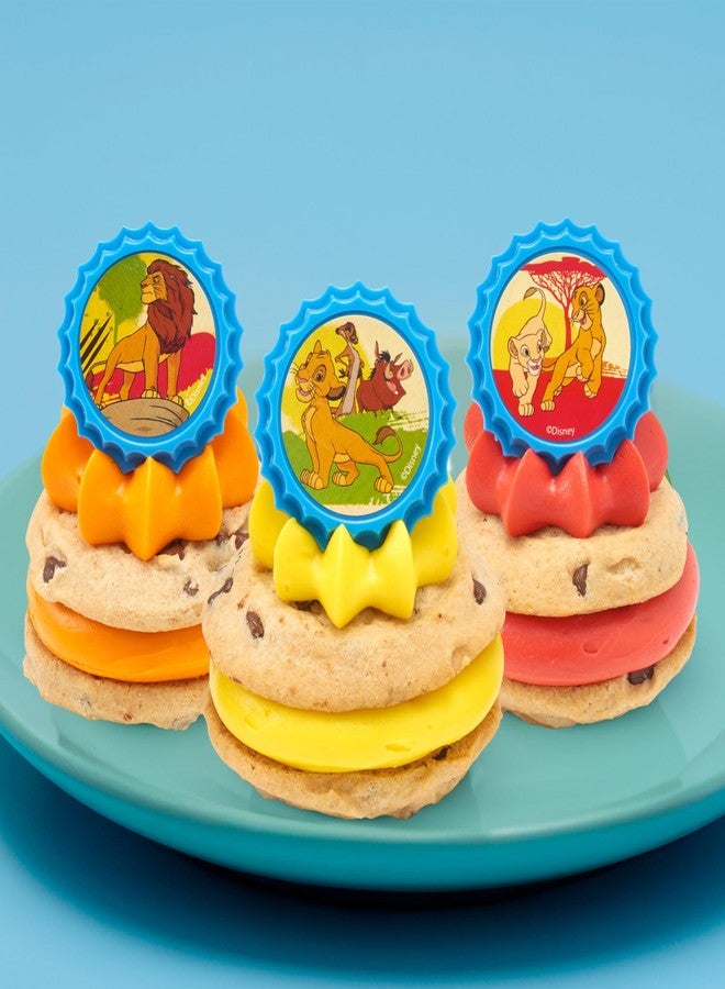 DecoPac Lion King Cupcake Rings, 24 Disney's The Lion King Cupcake Decorations Featuring Simba, Timon, Pumbaa, & Nala, For Birthday Parties & Celebrations, Food Safe Cake Toppers - 24 Pack - Image 3