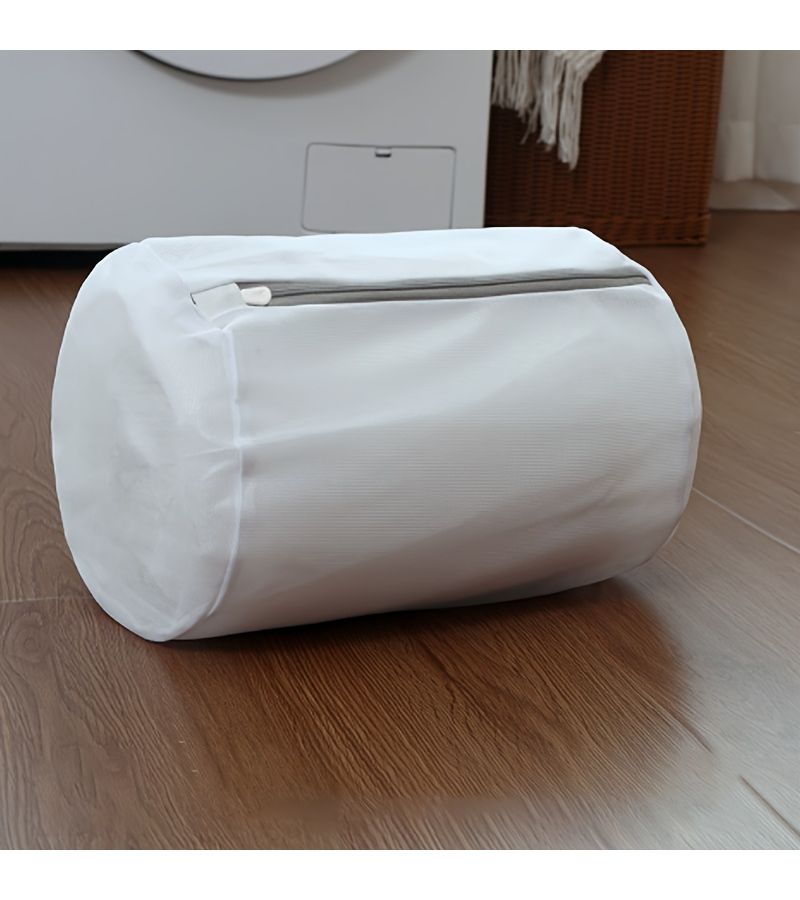 Thick Mesh Laundry Bag For Shoes 360 Protection Reusable Zipper Closure Oval Polyester - Image 5