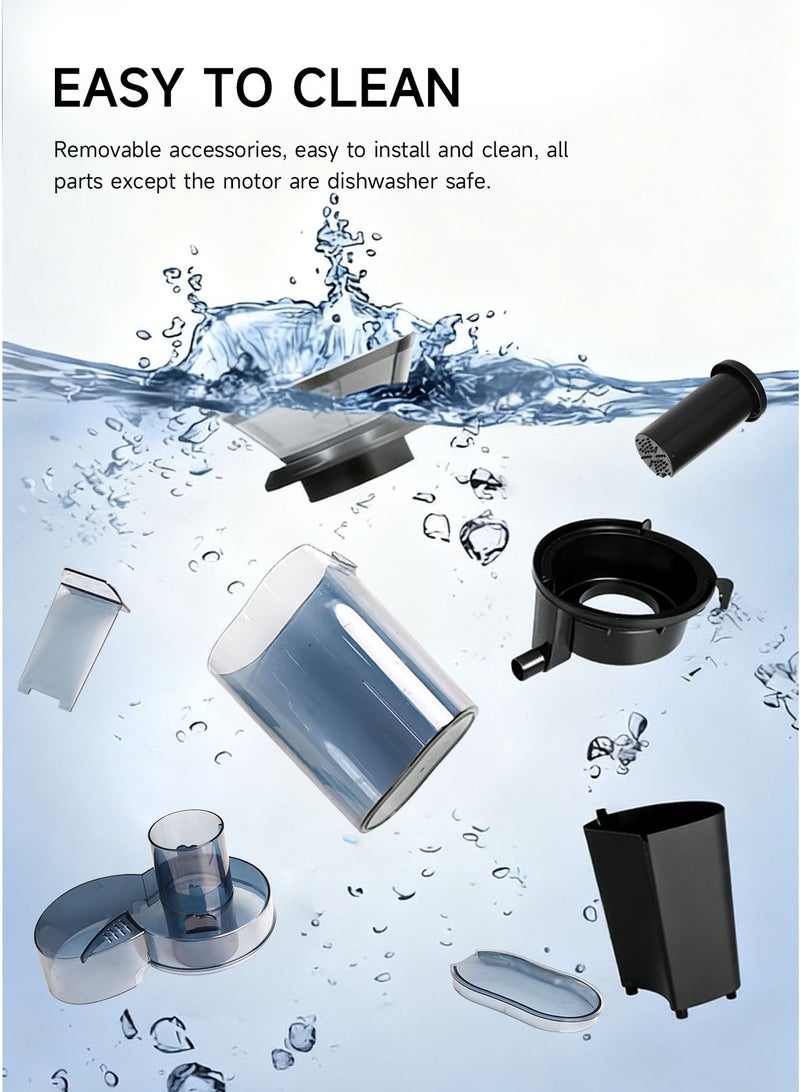 الواحة الذهبية  العصارة الكهربائية فائقة الجودة بقوة 1000 واط! 3 سرعات لتحضير عصير الفواكه والخضروات، مع كوب سعة 500 مل، وسهلة التنظيف - Image 5