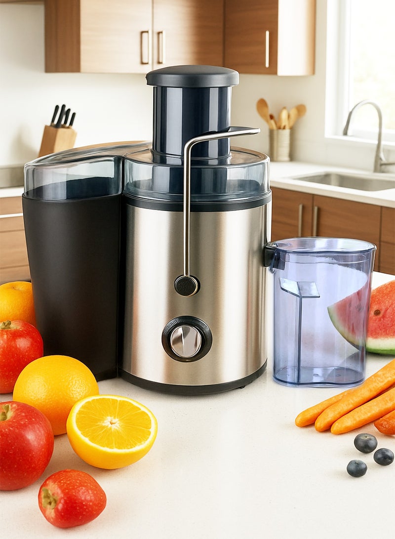 الواحة الذهبية  العصارة الكهربائية فائقة الجودة بقوة 1000 واط! 3 سرعات لتحضير عصير الفواكه والخضروات، مع كوب سعة 500 مل، وسهلة التنظيف - Image 1