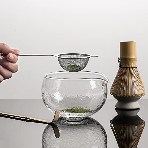 ZENRC Bamboo Matcha whisk Kit, Matcha Tea Set, Bamboo Matcha Whisk and bowl (Chawan) Scoop (Chashaku), Chasen Holder, Tea Strainer (Sifter), Tea Towel in Wooden Case - Ideal Travel Matcha Ceremony Kit… - Image 2
