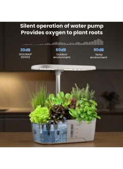 GGEROU Hydroponics Growing System, 6 Pods Indoor Gardening System with LED Grow Light, Height Adjustable Indoor Gardening System with Pump System for Herbs and Plants, White  - Image 4