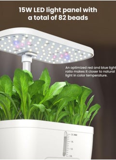 GGEROU Hydroponics Growing System, 6 Pods Indoor Gardening System with LED Grow Light, Height Adjustable Indoor Gardening System with Pump System for Herbs and Plants, White  - Image 2