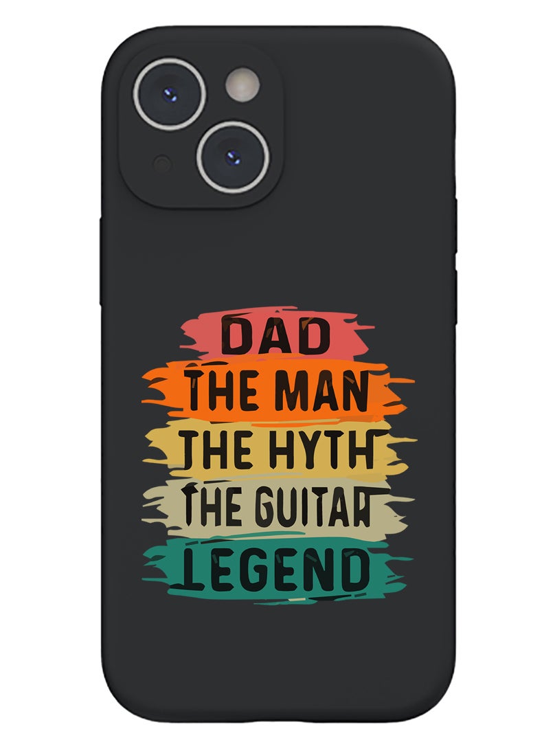 Theodor Protective Slim Fit Case Liquid Silicone Cover with Full Body Protection Anti-Scratch Shockproof Case For iPhone 15 Black  - Dont be afraid to fail afraid not to try copy - Image 1