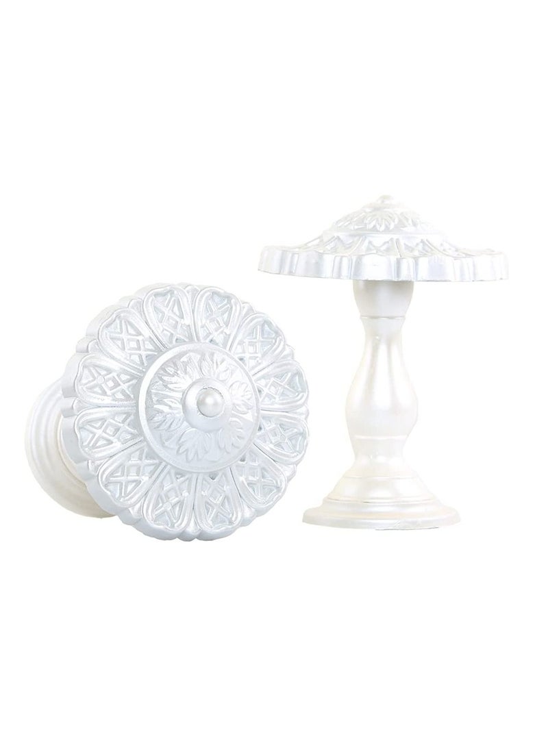 IDT 1 Pair Curtain Holdbacks Window Tie Backs Holders For Bedroom Wall Office Decor Home Sheer Blackout Drapes Blind Curtains Decorations Accessories Buckle Hooks White Colour - Image 2