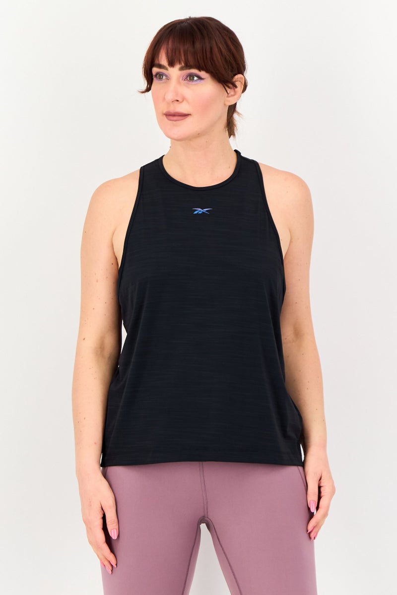 Reebok Women Sportswear Fit Sleeveless Training Tank Top, Black - Image 1