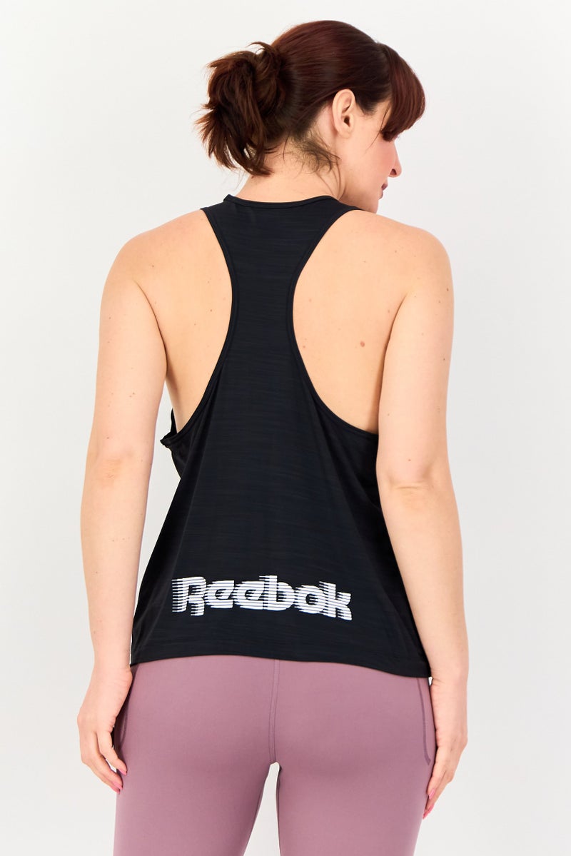 Reebok Women Sportswear Fit Sleeveless Training Tank Top, Black - Image 3
