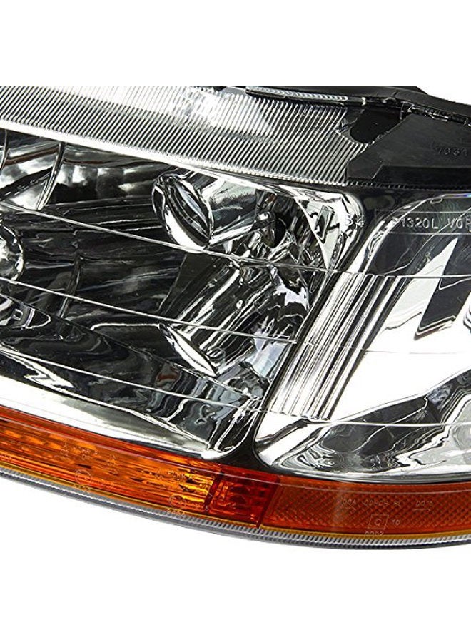 DNA MOTORING Pair of Headlights Compatible with 98-02 Honda Accord,Chrome/Amber,HL-OH-HA98-CH-AB - Image 5