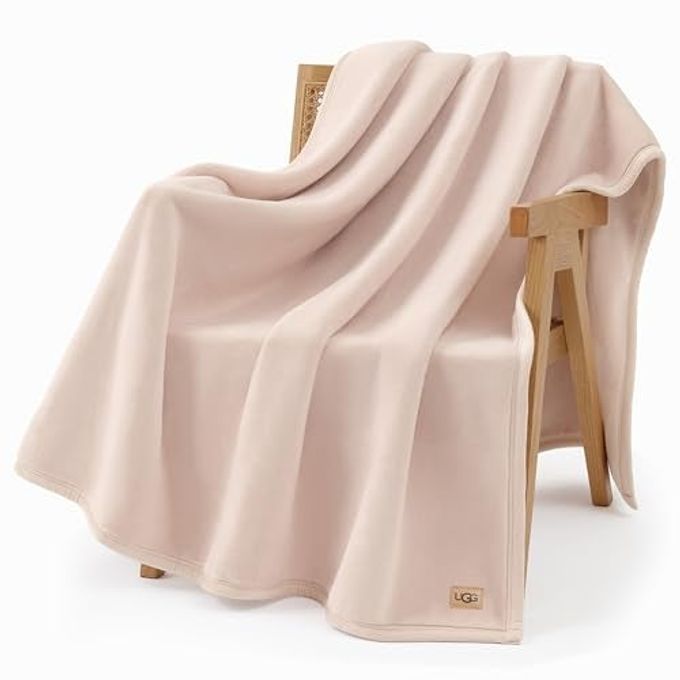 UGG Coco Plush Fleece Throw Blanket  Soft & Cozy Blanket For Couch, Bed & Sofa, Perfect For Home Decor, House Warming Gifts Or Luxurious Birthday Gifts For Women, 50" X 70", Pink Himalayan Salt - Image 1