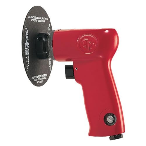Chicago Pneumatic أداة صنفرة هوائية شيكاغو بنوماتيك CP9778، تحسين المنزل، أدوات النجارة، ملمع، إزالة الصدأ، أداة صنفرة بزاوية صحيحة، مقبض مسدس، هوك ولوب، 5 إنش (125 مم)، 0.5 حصان/370 واط - 14000 دورة في الدقيقة - Image 2