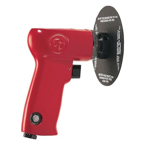 Chicago Pneumatic أداة صنفرة هوائية شيكاغو بنوماتيك CP9778، تحسين المنزل، أدوات النجارة، ملمع، إزالة الصدأ، أداة صنفرة بزاوية صحيحة، مقبض مسدس، هوك ولوب، 5 إنش (125 مم)، 0.5 حصان/370 واط - 14000 دورة في الدقيقة - Image 1