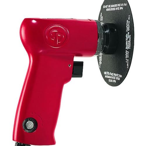 Chicago Pneumatic أداة صنفرة هوائية شيكاغو بنوماتيك CP9778، تحسين المنزل، أدوات النجارة، ملمع، إزالة الصدأ، أداة صنفرة بزاوية صحيحة، مقبض مسدس، هوك ولوب، 5 إنش (125 مم)، 0.5 حصان/370 واط - 14000 دورة في الدقيقة - Image 3