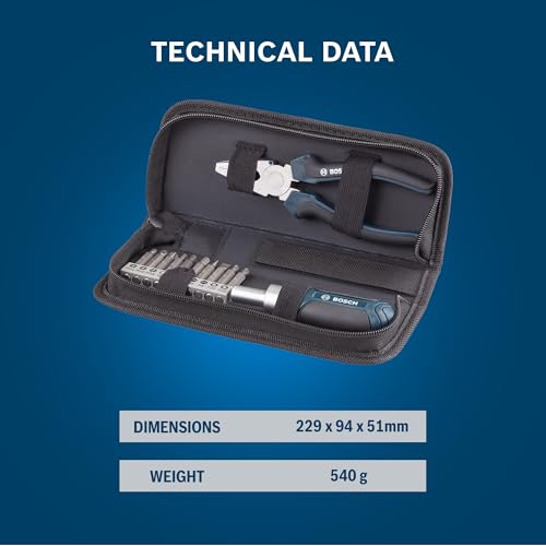 Bosch 12 Pcs Basic Handtool Kit, With Ratcheting Screwdriver - Image 4