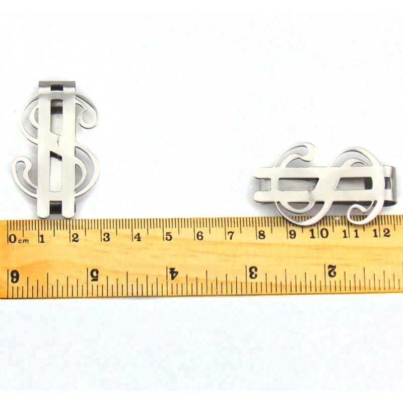 1pcs Stainless Steel Money Wallet Clips Dollar Sign Shape Banknote Clips Metal Money Folder Credit Card Holder - Image 5