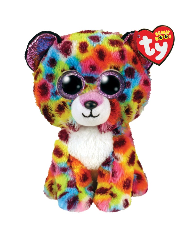 TY 36284 15 cm Giselle Leopard W/Horn-Beanie BOOS, Multicolored, One Size